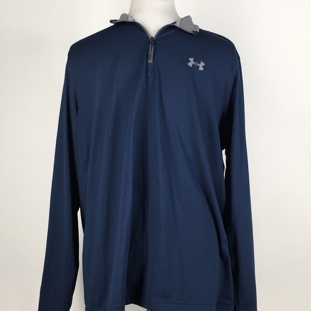 Under Armour Long Sleeve 1/4 Zip 2XL Loose Blue